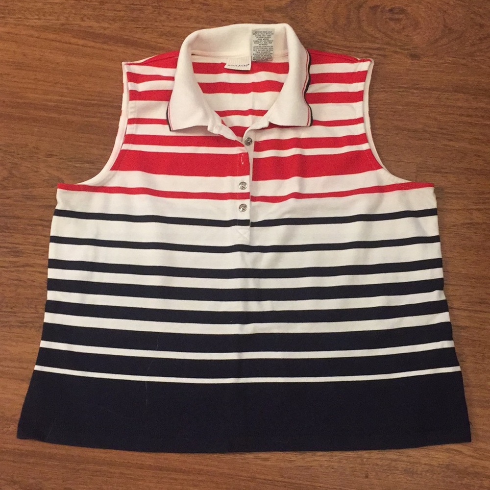Red, White, Blue crop top